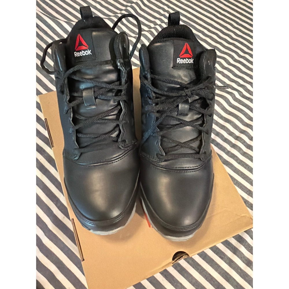 Reebok Sublite Cushion Work Mens Black Alloy Toe Met Guard Boots RB4143 Size 7 M